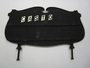 Ornate Vintage Hand Cast Aluminum Tile Address Frame Black 15" x 8" - Picture 1 of 6
