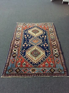 A la venta alfombra geométrica tribal vintage anudada a mano pueblo 3'7""x5'4", #581 - Imagen 1 de 12