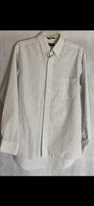 Chaps Oxford Dress Shirt Mens 15-15.5 X 32/33  Classic Fit Striped - Picture 1 of 7