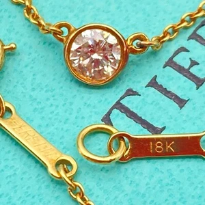 Tiffany & Co. by the Yard 1P Diamant Collier 0,2c 16" 1,7g Gelbgold 750 K18 - Bild 1 von 18