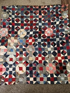 Custom Handmade Plaid Quilt Hand Quilted Vintage Retro Southern 62” x 74” - Picture 1 of 8