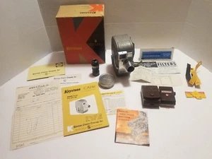 Cámara de película Keystone de colección construida con precisión de 8 mm K-25 Capri con caja y extra - Imagen 1 de 12