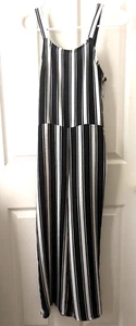Kensie in Junior Black & White Striped Jumpsuit Back Pockets Size 14 - Picture 1 of 3