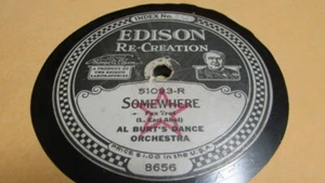 EARL ABEL EDISON 78 RPM RECORD 51093 SOMEWHERE - Imagen 1 de 2