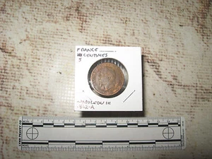 France French Coin 5 Centime (Cents) Paris Mint Napoleon III w/ Luster 1862 A - Picture 1 of 1