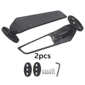 2X Motorcycle Wind Wing Rear View Mirror Stealth Side Mirrors For Bike/Motorbike - Picture 1 of 7
