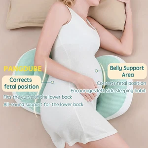 Pregnancy Pillow with 1Pc Free an Auxiliary Pillow Cotton Waist Support Pillow f - Picture 1 of 10
