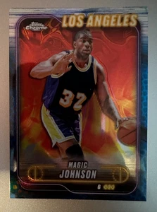 2024-25 Topps Chrome MAGIC JOHNSON Blue Basketball Refractor card - Picture 1 of 1