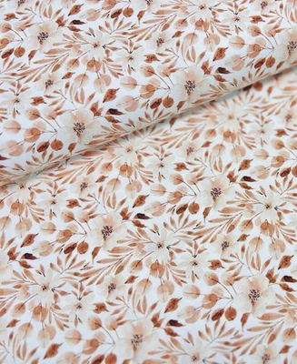 Bio Baumwolle Popeline Stoff, Digitaldruck, Premium Webstoff , Blumen, Meterware - Bild 1 von 4