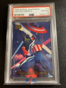 1994 Marvel Masterpieces Captain America #18 PSA 10 GEM MINT - Picture 1 of 2