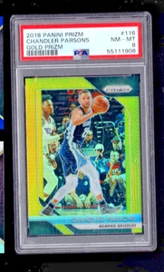 2018 PANINI PRIZM GOLD REFRACTOR #116 CHANDLER PARSONS SP #/10 PSA 8 NM-MT POP 1 - Picture 1 of 2