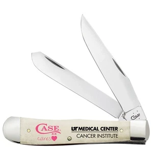 Cuchillos de bolsillo Case xx Knife Trapper UT Cancer Institute hueso natural AWUT54CI - Imagen 1 de 2