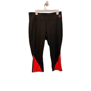 Fila Sport Leggings Capri Länge Damen Größe XL schwarz orange Mid Rise Gym - Bild 1 von 4