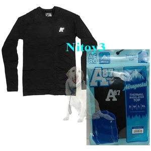 Aeropostale A87 Thermal Base Layer Top-Long Sleeve Men Medium: 36-38" Black - Picture 1 of 1
