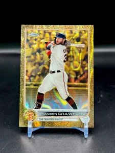 2022 Topps Chrome Gilded — Brandon Crawford — Lava Gold Refractor /10 - Picture 1 of 2