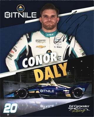 Conor Daly Autographed Promo Print Ed Carpenter Racing IndyCar Signed 8 x 10 - Image 1 of 2