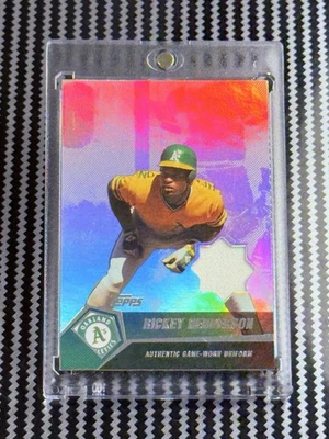 2004 Topps Clubhouse Collection Rickey Henderson Relics Foil Patch #RHE🔥Nice!🔥 - Image 1 of 4