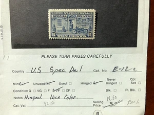 US Stamps, Special Delivery, E-12a, MH Strong Color, CV $32 - Picture 1 of 1