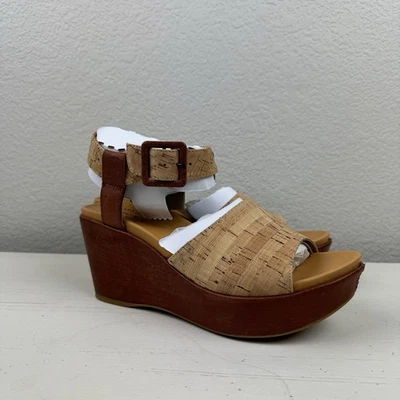 Zapatos Kork-Ease para mujer talla 9 Keirn sandalias de cuña con plataforma de cuero de corcho Foto 1 de 4