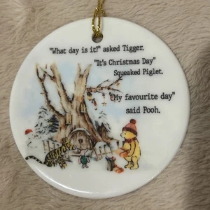 Winnie the Pooh With Pooh Tigger & Piglet ceramic Christmas ornament NEW - Bild 1 von 5