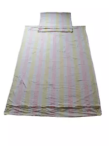 Baumwoll-Bettwäsche 180 x 128 cm / 67 x 71 cm - pastell gestreift - Bild 1 von 3