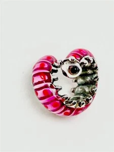 Charms Anhänger Beads Raupe Rosa 925 Sterling Silber - Bild 1 von 6