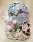 Vintage Ceramic Easter Bunny Figurine Candle Light Holder Estate Sale Never Used