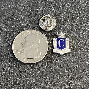 Letter Initial "C" High School Silver Tone Pin Pinback Central Columbus ? #45560 - Picture 1 of 2