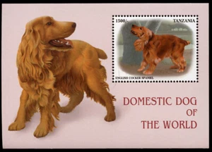 COCKER SPANIEL GOLDEN DOG STAMP Tanzania 1991 Mini Sheet "Mint" Unused MNH - Picture 1 of 1