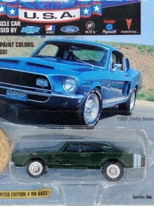 MUSCLE CARS USA Johnny Lightning 1968 SHELBY MUSTANG + CRAGAR MAG Black, Sealed - Picture 1 of 3