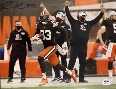 Фотография Ронни Харрисона с автографом Cleveland Browns 8x10 PSA/DNA - Изображение 1 из 2