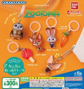 Zootopia Sign Accessories Complete set 6 Capsule Toy Gacha JAPAN JP NEW - Picture 1 of 1