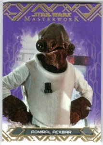 STAR WARS 2017 TOPPS MASTERWORK 61 PURPLE PARALLEL BASE ADMIRAL ACKBAR 45/50 - Picture 1 of 2