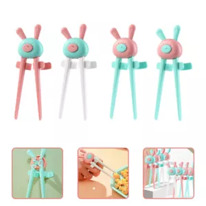  4 Pcs Finger Tongs for Eating Baby Mobiles Kid Chopsticks Chip Household - Picture 1 of 10