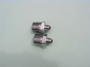 Lowrider Hydraulics 1/2"m to #8jic straights fittings Kit, Chrome, 2 pack - Bild 1 von 1