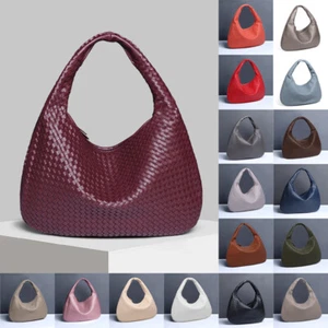 Borsa a mano donna grande capacità tessuto hobo tote borsa a tracolla in morbida pelle - Foto 1 di 28