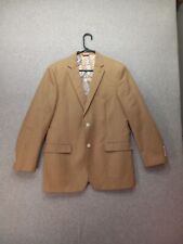 Crown & Ivy Tan Sports Jacket Size 42L Cotton/Linen Good Condition 