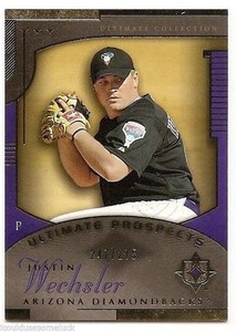 2005 UD ULTIMATE COLLECTION PROSPECTS RC #177 Justin Wechsler #247/275
