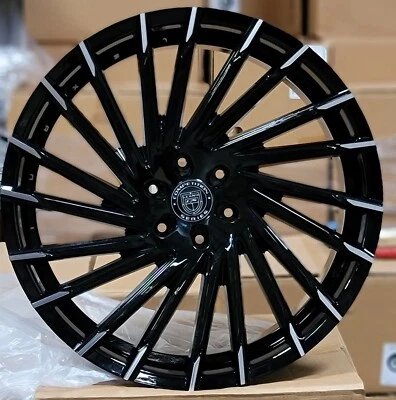 26 Lexani Wraith Rims Black MBT Wheels Fit Escalade Tahoe Silverado Yukon Sierra Foto 1 de 4