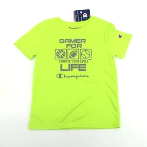 Camiseta Champion Gamer For Life verde neón para niños talla 14/16 nueva con etiquetas - Imagen 1 de 3