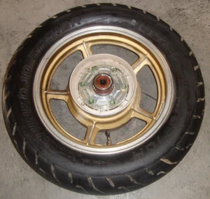 1985 Yamaha XV700 XV 700 Virago Rear Back Rim Tire Wheel Hub 140/90-15 85 15" 36 - Picture 1 of 2