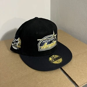 NWT Houston Astros Fitted Hat Corduroy Dome 35 Years Side Patch New Era 7 1/8 - Picture 1 of 8