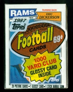 1987 Topps FB unopened cello pack (28 cards) Eric Dickerson on top - MINT - Picture 1 of 2