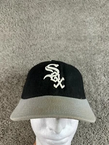 VTG Chicago White Sox New Era Hat Mens M/L Black White Snapback Wool Blend USA - Picture 1 of 11