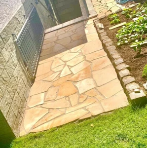 50m2 Naturstein Sandstein Polygonalplatten Mosaik Steinplatten mediterran 20mm - Bild 1 von 11