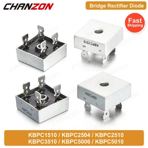 2 piezas rectificador puente de diodo KBPC1510 KBPC2504 KBPC2510 KBPC3510 KBPC5006 KBP5010 - Imagen 1 de 14