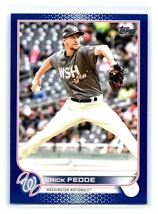 2022 Topps Update Royal Blue #US51 Erick Fedde Washington Nationals - Picture 1 of 2