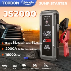 TOPDON JS2000 2000A Auto Starthilfe Jump Starter Ladegerät Booster Powerbank DHL - Bild 1 von 12