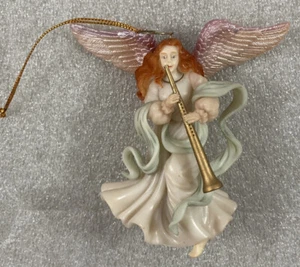Angel w/wind Instrument Christmas Ornament 3.5"H - Picture 1 of 3