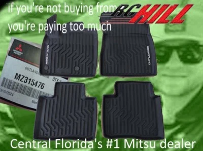 2025 GENUINE MITSUBISHI FACTORY OUTLANDER ALL WEATHER RUBBER MATS FLOOR MZ315476 Foto 1 de 3